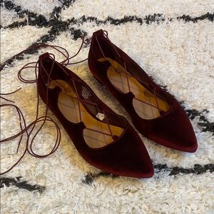 Velvet flats